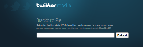 BlackBirdPie-home Twitter's BlackBird Pie
